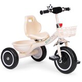 ECO TOYS Tricikl s protukliznim rukohvatima, zvono, košara, bež, | shoptok.hr