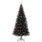 vidaXL Božično drevo med 300 LED z stojalom Črna 240 cm PVC | Shoptok.si