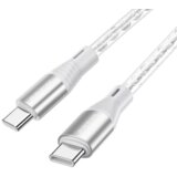 HOCO Technology (HongKong) Co.,Limited USB kabal BOROFONE BX96 Ice crystal silicone charging data cable1m, 2,4A, iPhone/lightning gray | Eponuda.ba