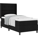 vidaXL Uzglavljeni krevet s madracem Crna 100x200 cm Tkanina | shoptok.hr