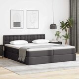  Krevet s prostorom za pohranu s LED-om Siva 200 x 200 cm | shoptok.hr
