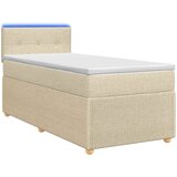  Boxspring krevet s madracem Krem 100 x 200 cm Tkanina | shoptok.hr