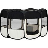vidaXL Zložljiva pasja ograjica s torbo črna 145x145x61 cm, (20799288) | Shoptok.si
