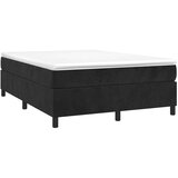  Za krevet s oprugama crni 140x190 cm baršunasti | shoptok.hr
