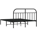 vidaXL Metalni okvir za krevet s uzglavljem crni 135x190 cm | shoptok.hr