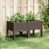  Vrtna sadilica s nogama smeđa 80 x 40 x 42 cm PP | shoptok.hr