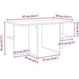  Kava Stol Bijela 87 x 50 x 45 cm Konstrukcijsko drvo | shoptok.hr