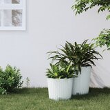Maison Chic Cvetlično korito - Cvetlični Lonec z odstranljivo notranjostjo belo 15/15,3 L PP ratan, (21790093) | Shoptok.si