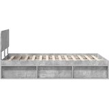  Konstrukcija postelje Beton 120 x 200 cm Masivno borovo les, (5000102990) | Shoptok.si