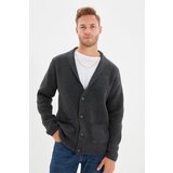 Trendyol Anthracite Men Regular Fit Men Collar Knitwear Cardigan | shoptok.hr