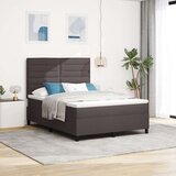 Box Spring Krevet s madracem Tamnosmeđa 140x190 cm Tkanina Cijene