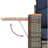  Vrtna garnitura - 9-dijelni set vrtnih sofa od poliratana s jastucima sivi - Siva Bez stola 1 | shoptok.hr