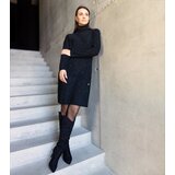  Black shimmering midi dress with turtleneck Kusama | shoptok.hr