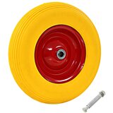 vidaXL Kolo za samokolnico z osjo trden PU 4,00-8 390 mm Cene