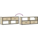 vidaXL TV ormarić boja hrasta 100x31x39,5 cm konstruirano drvo i metal | shoptok.hr
