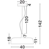 Nova Luce Krem LED viseća svjetiljka aluminijska s mogućnosti zatamnjivanja ø 40 cm Noelia – | shoptok.hr