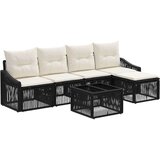  Vrtna sedežna garnitura 6 pcs Črna poli ratan, (5000269629) | Shoptok.si