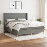  Okvir kreveta s oprugama i madrac svjetlosivi 180x200cm tkanina | shoptok.hr