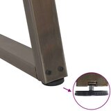  noge jedilne mize v-oblika 2 kosa naravno jeklo 30x(30-31,3) cm | Shoptok.si
