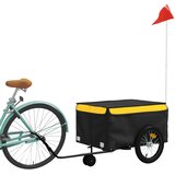 Prikolica za bicikl crno-žuta 45 kg željezna | shoptok.hr