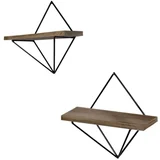 ukrasna drvena zidna polica 30x14cm