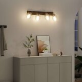 vidaXL Crna, prozirna Metal, Staklo Jedna veličina Stropna rasvjeta | shoptok.hr