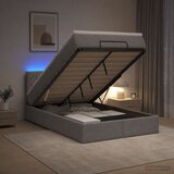  Krevet od pjene s madracem i LED-om Svjetlosiva 120 x 190 cm | shoptok.hr