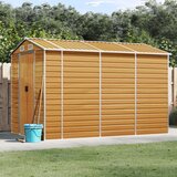 vidaXL vrtna lopa svetlo rjava 191x300x198 cm pocinkano jeklo | Shoptok.si