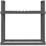 Stalak za drva za ogrjev sivi 110x35x108,5 od masivne borovine | shoptok.hr