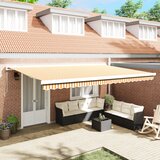 vidaXL Ručna uvlaka tenda narančasta i bijela 500x300 cm Cijene