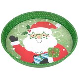  Novogodišnji poslužavnik metalni deda mraz 30cm | ePonuda.com