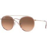 Ray-ban Round Double Bridge RB3647N 9069A5 ONE SIZE (51) Roza/Rjava Cene