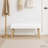  Klupa s utorima Bijela 110 x 40 x 46 cm Tkanina Cijene