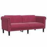 vidaXL Kavč dvosed vinsko rdeč žamet, (21113592) | Shoptok.si