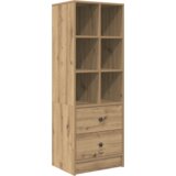 vidaXL Stol s pohranom Umjetni hrast Konstruirano drvo | shoptok.hr