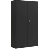 Ormarić za spise crni 105 x 40 x 180 cm čelični | shoptok.hr