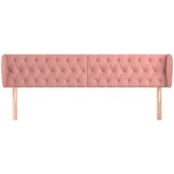  Uzglavlje s ušima ružičasto 183x23x78/88 cm baršunasto | shoptok.hr