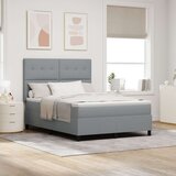 Box Spring Krevet s Madracem Svijetlosivi 160x200 cm Tkanina Cijene