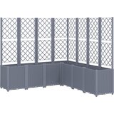 Maison Chic Cvetlično korito - Cvetlični Lonec z oporno mrežo sivo 160x160x140 cm PP, (21789449) Cene