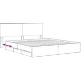  Bed Frame with Storage and Headboard Artisan Oak 180 x 200 cm | shoptok.hr