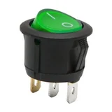 Preklopno vgradno stikalo 6A 250V ON-OFF zelena osvetlitev