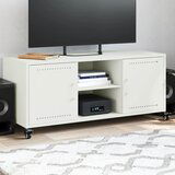 Maison Chic TV omarica - TV stojalo - Televizijska omarica bela 100,5x39x43,5 cm jeklo, (21700228) | Shoptok.si