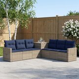  Set sofe 7 kom. Siva i tamnoplava 234 x 234 x 85 cm | Shoptok.si