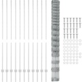 vidaXL Ograda od cijevi 22 kom U-kanal 150 cm Galvanizirani čelik | shoptok.hr