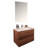 Hanah home Set kupaonskih ormarića s umivaonikom i ogledalom, 2 komada, krem | Eponuda.ba