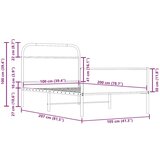 vidaXL Posteljni okvir brez vzmetnice 100x200 cm sonoma hrast inž. les | Shoptok.si