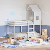 za dječji krevet bijeli 60x99x139,5 cm masivna borovina
