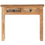 Maison Chic konzolna miza - miza ob steni 90,5x30x75 cm trden akacijev in predelan les, (21786430) | Shoptok.si