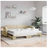 vidaXL Dnevni krevet na razvlačenje krem 80 x 200 cm od tkanine Cijene