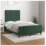  Okvir za krevet s uzglavljem tamnozeleni 120x200 cm baršunasti | shoptok.hr